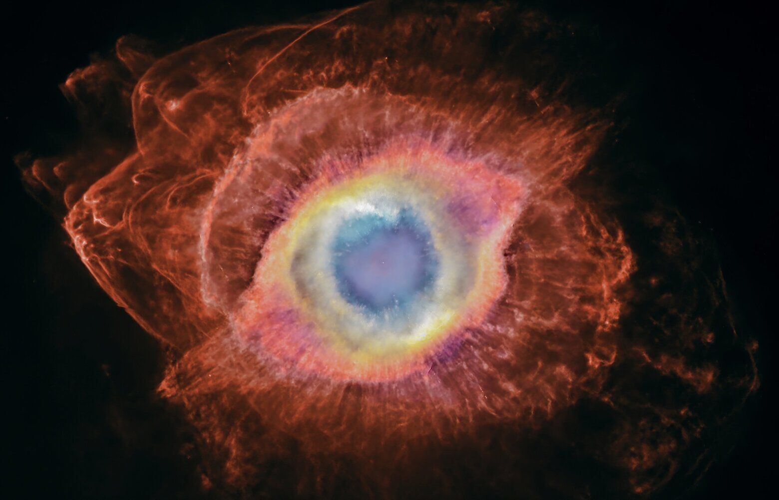 Tests of a new telescope captured the faint aftermath of a star's