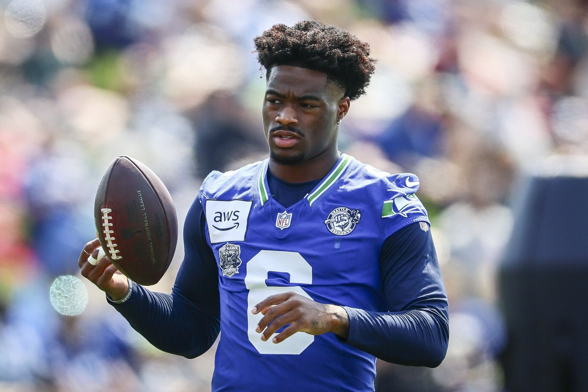 Jalen Milroe excited to 'ball out' in Seahawks' preseason opener | The Seattle Times