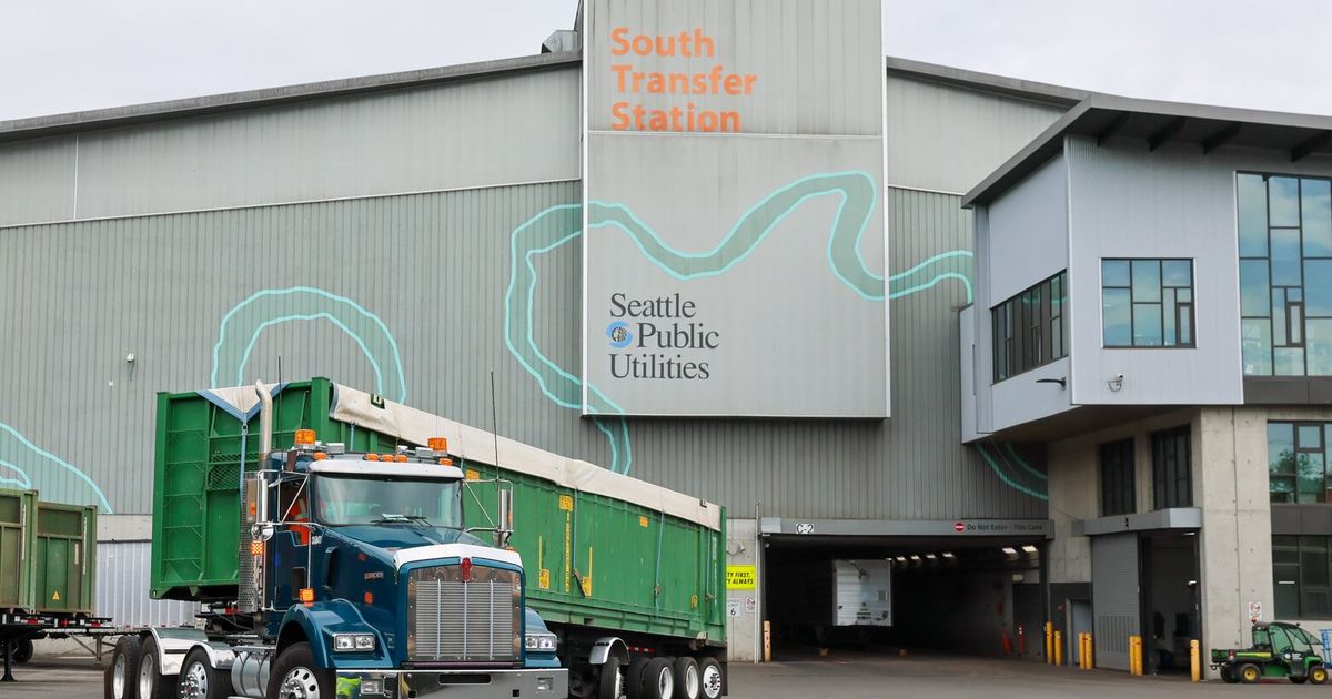 Trash fire burns at South Seattle transfer station