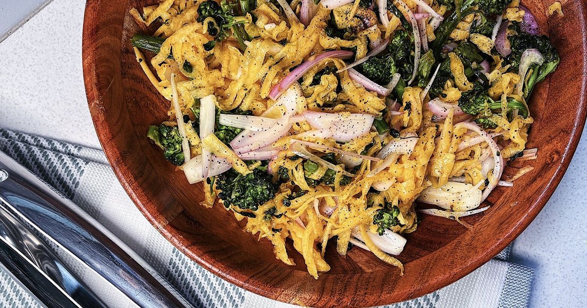 Need a side for Labor Day gatherings? Try a squash and broccolini slaw