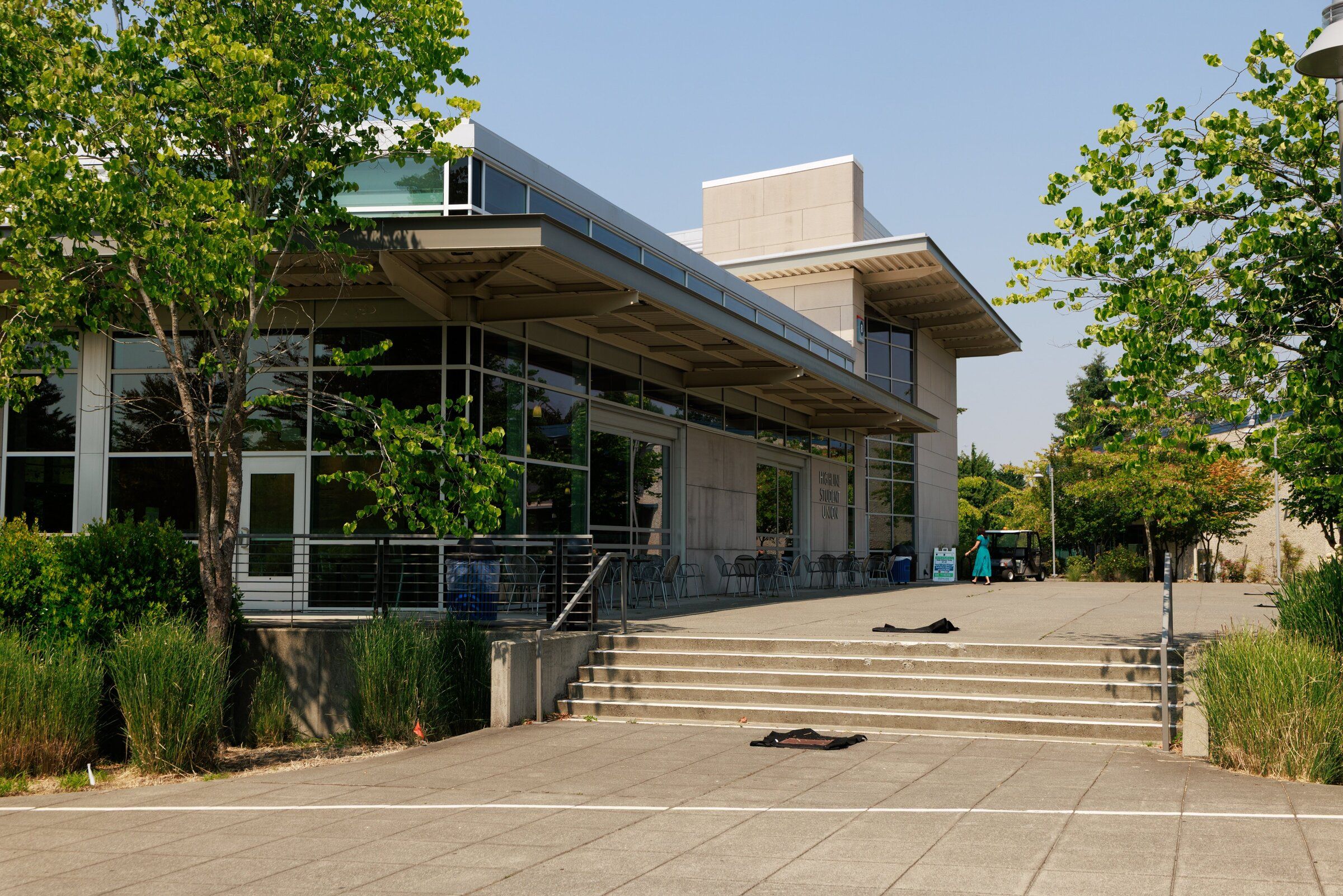 The Highline Student Union at Highline College in Des Moines on Aug. 6. Community colleges around the state offer short-term credential programs in a variety of fields. (Erika Schultz / The Seattle Times)