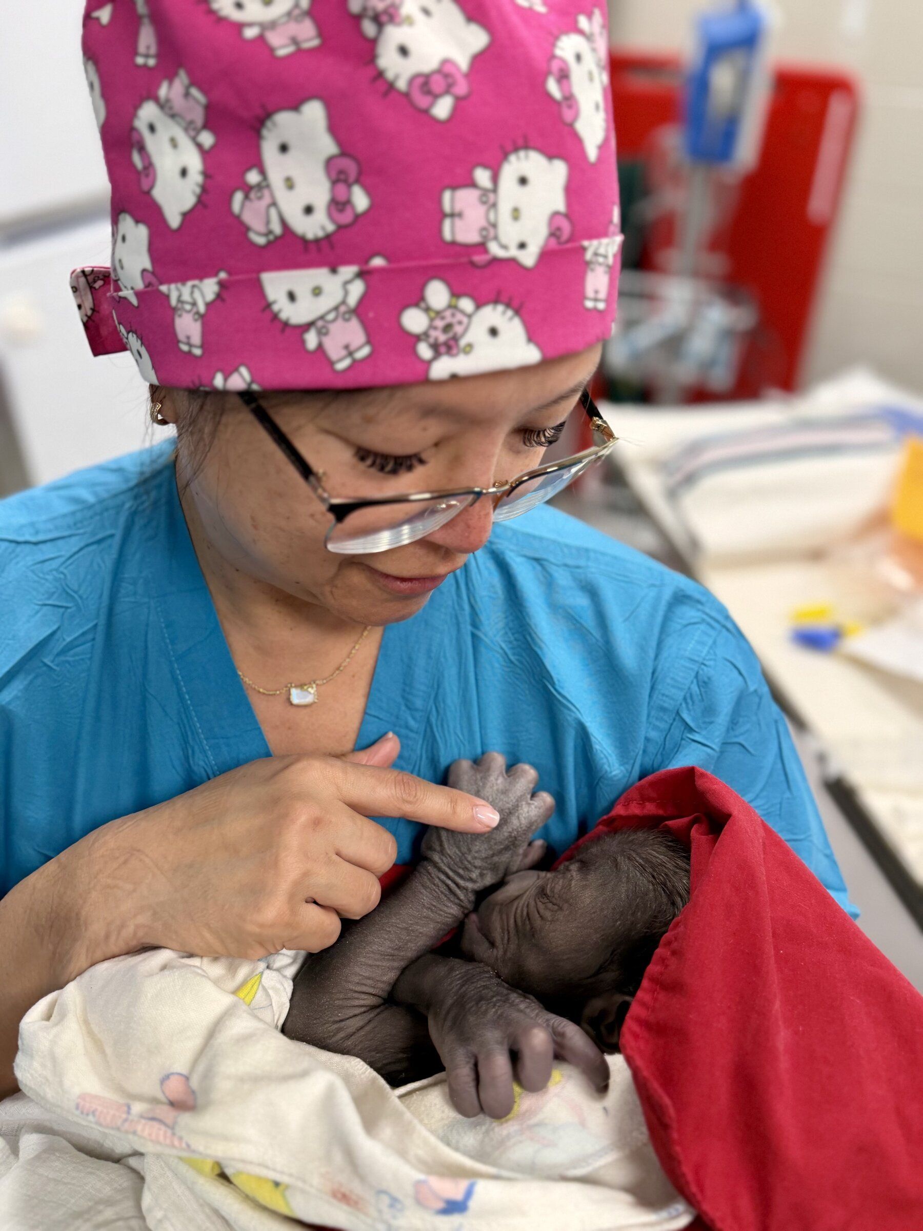Registered nurse Lily Pang, who worked at Providence Swedish First Hill for more than 30 years, said the birth was “one of the highlights of my career.” (Nicole Hamilton)