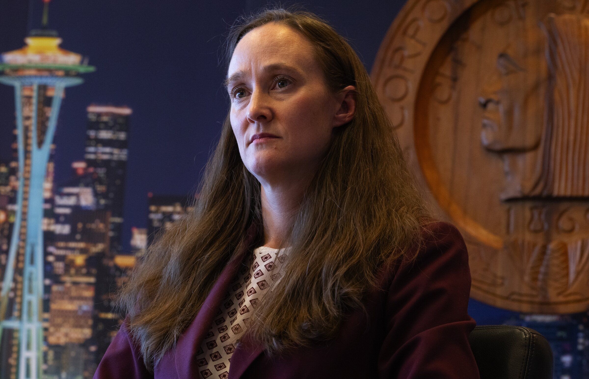 Seattle Mayor Katie Wilson, photographed last month, laid out a plan Wednesday to encourage housing construction in the city. (Ken Lambert / The Seattle Times)