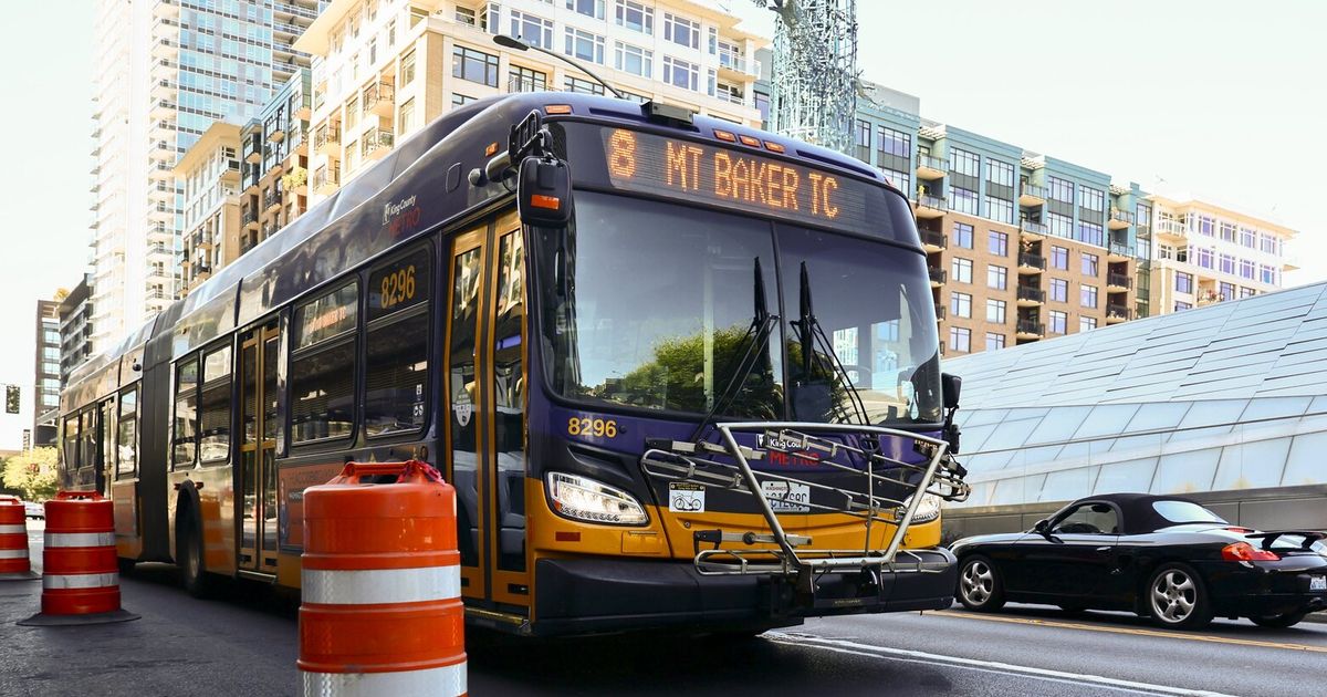 Seattle’s bus-only lane on Denny Way gets its biggest test yet