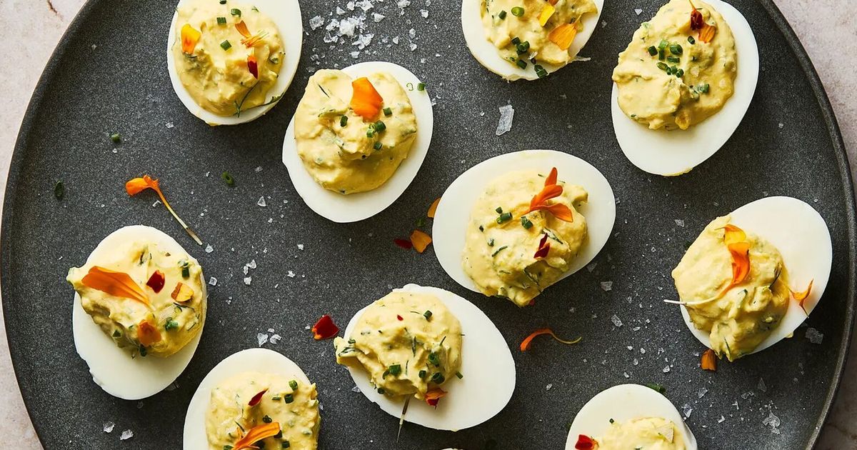 Chile and lime add a delicious kick to these deviled eggs