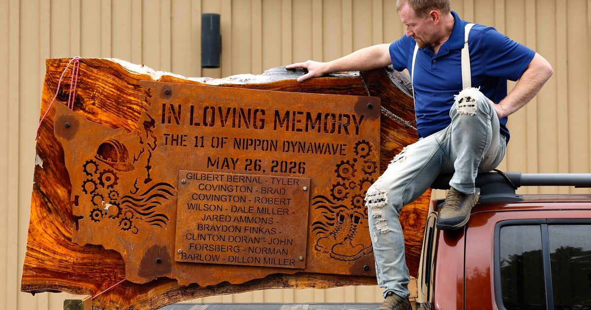 Made with rust, wood and tears, memorial honors 11 dead at Longview mill
