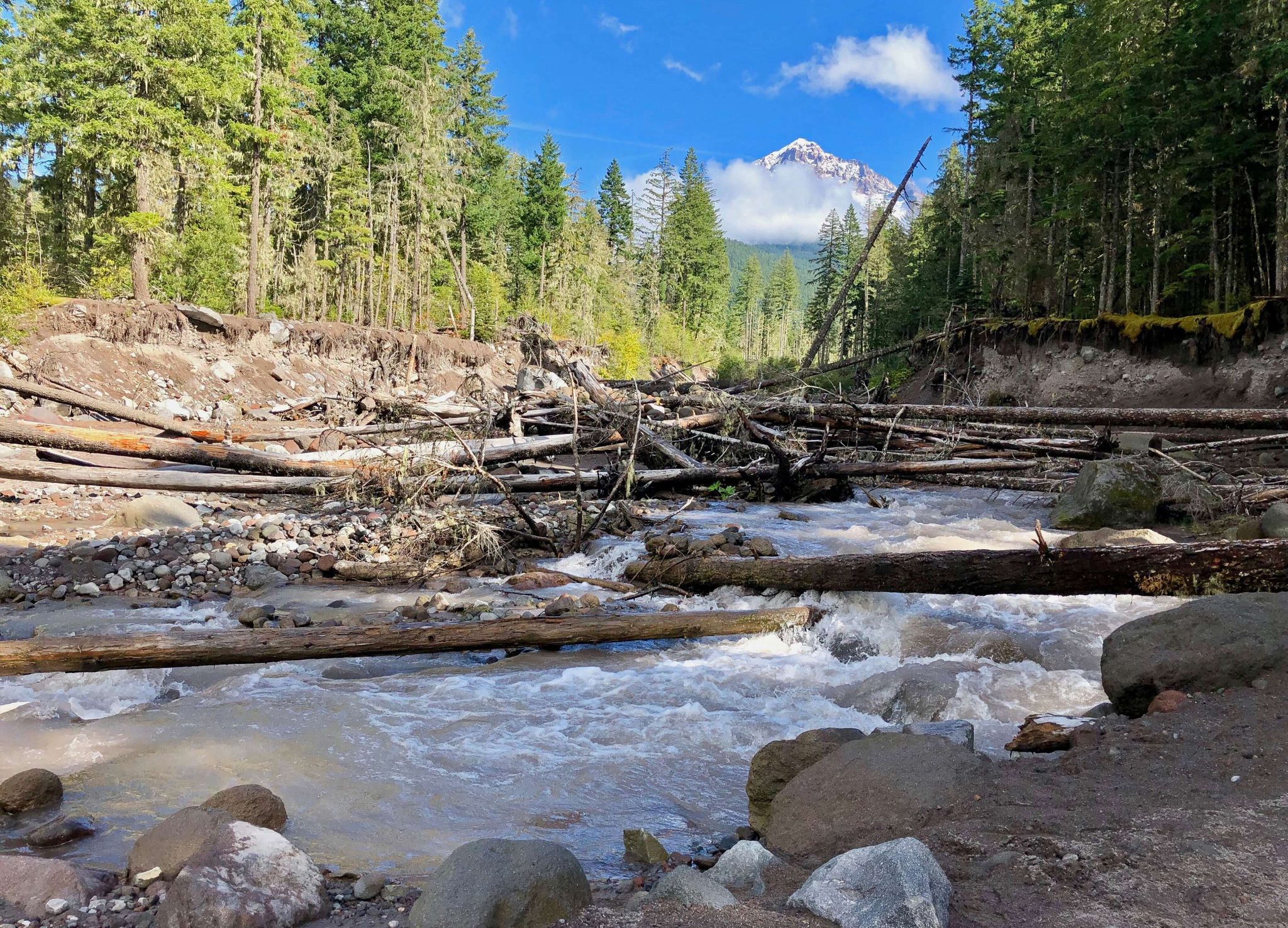 The Sandy River flows off the slops of Mount Hood, not far from Jack Strong’s route. (Jamie Hale / The Oregonian / TNS)