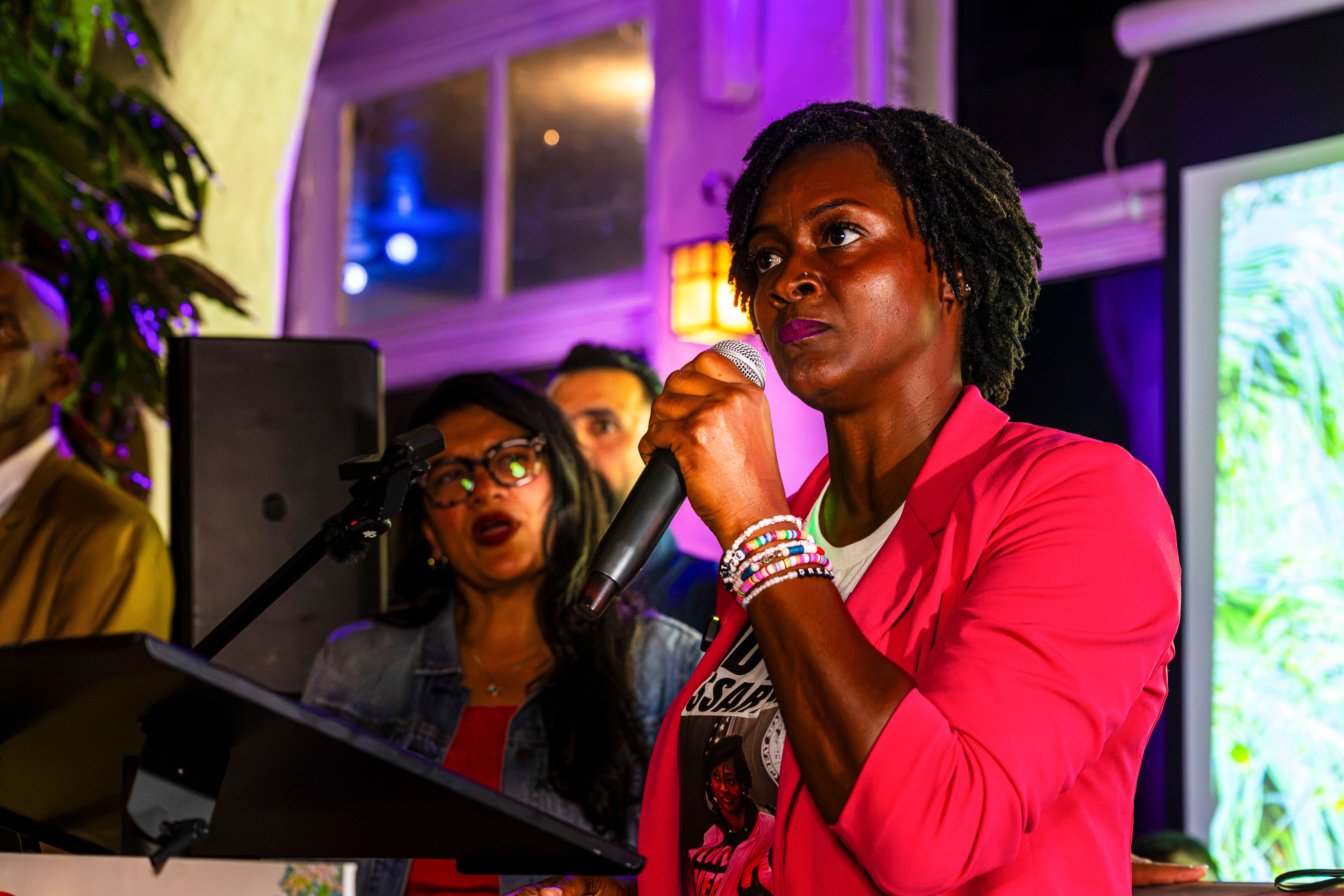 Angie Nixon's stunning win in Florida Senate primary marks a significant upset for the left; she raised only $975,000 compared to Alex Vindman's $16.3 million.