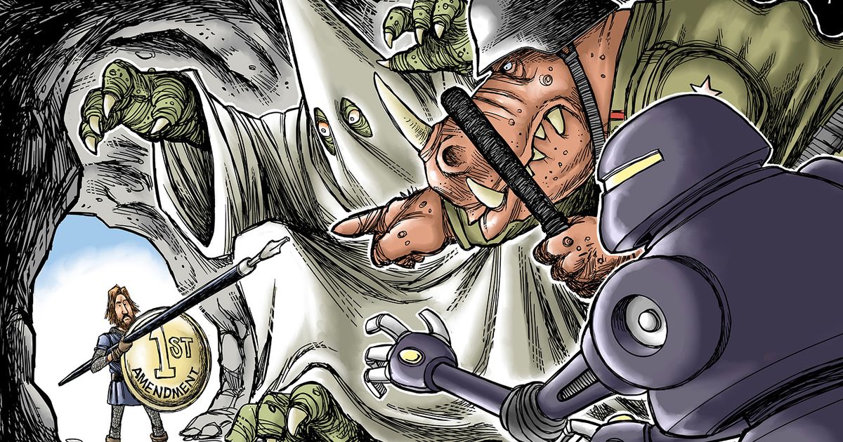 Autocracy falters under jabs from political cartoonists