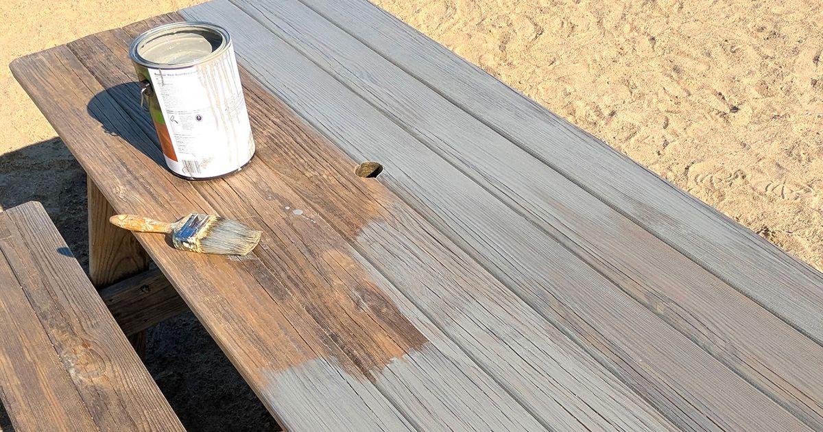 Cleaning and sealing exterior wood