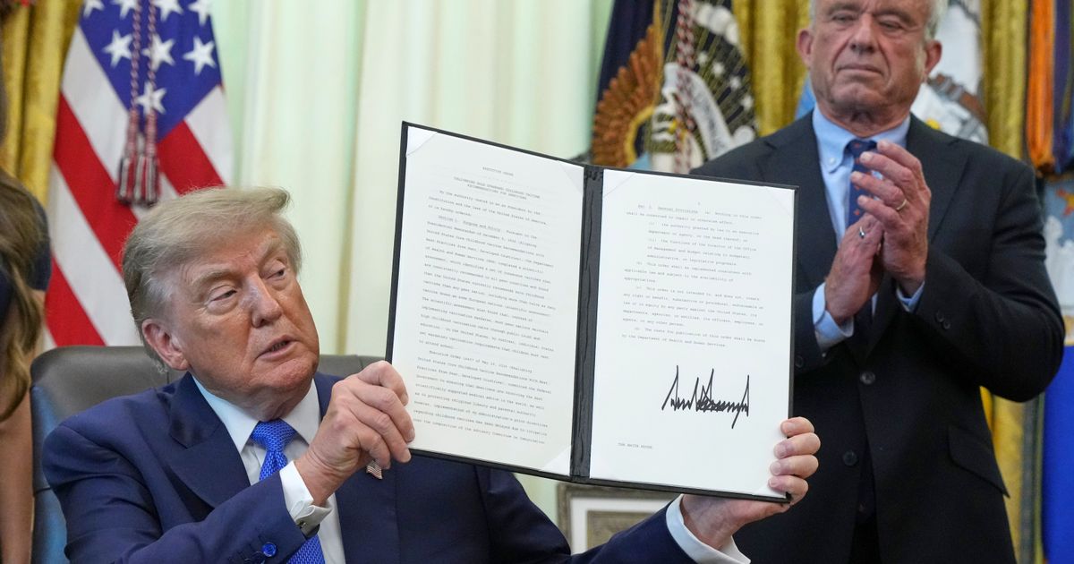 FACT FOCUS: Trump makes false claims as he signs order urging revisions around childhood vaccines