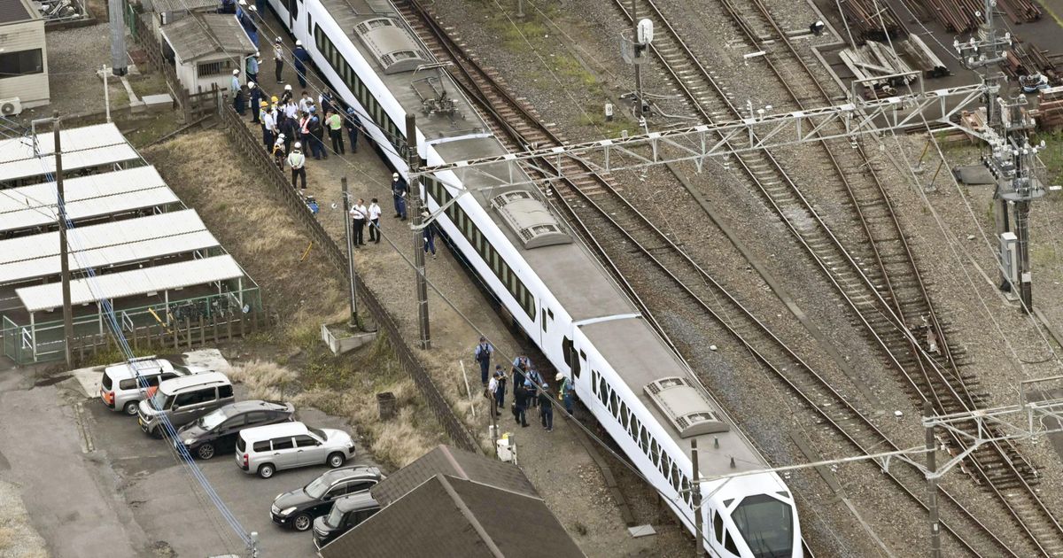Four railway workers killed by express train at station in Japan