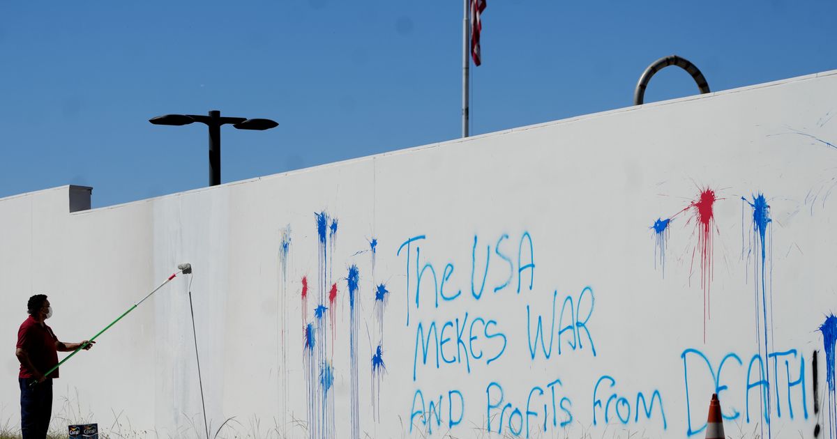 Wall of US Embassy in Brazil’s capital is vandalized as relations remain tense