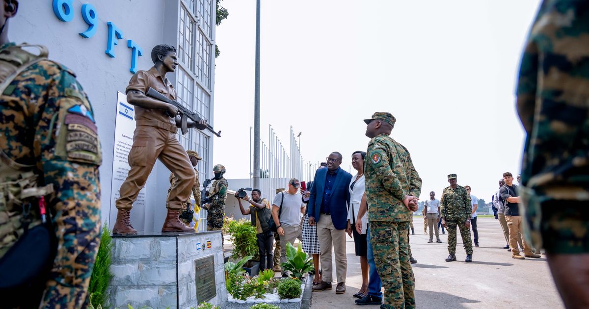 Uganda’s military unveils statue of Netanyahu’s brother who died in 1976 Entebbe hostage rescue