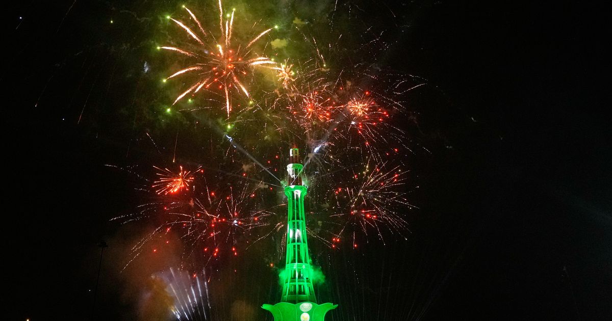 Fireworks light skies over Pakistan’s capital as crowds celebrate Independence Day