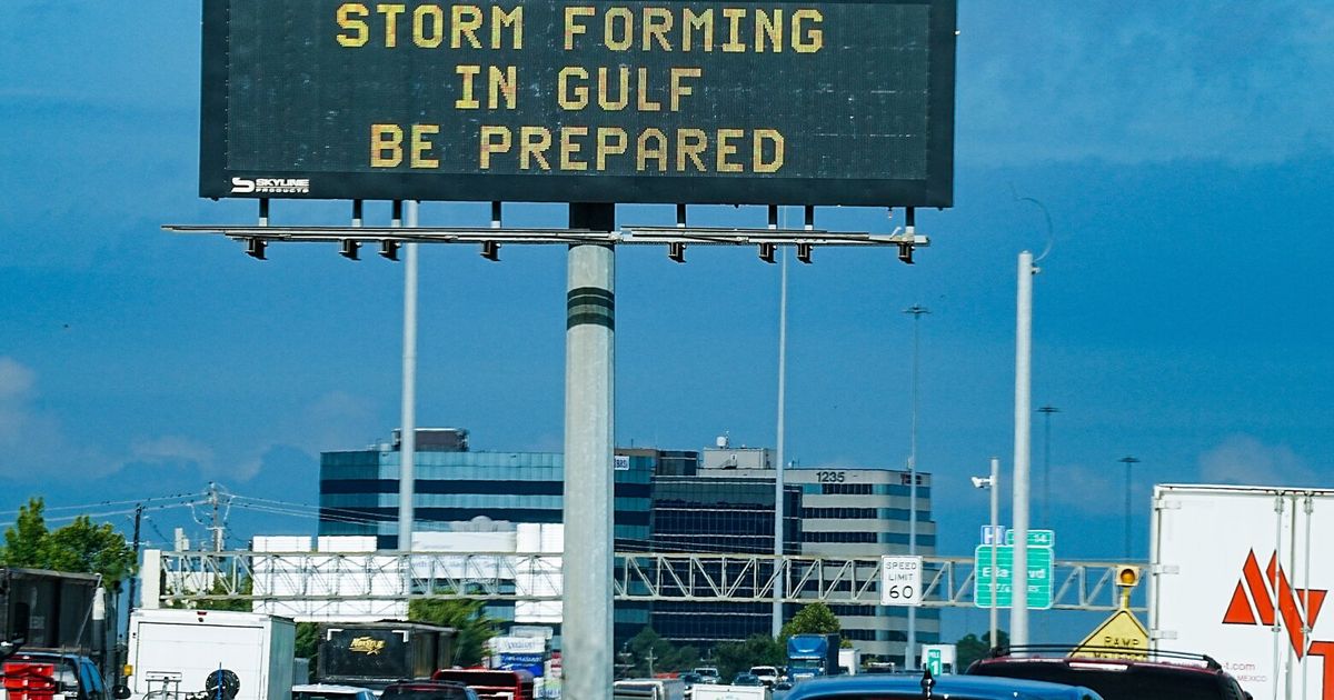 Tropical Storm Edouard makes land fall on the Gulf Coast, bringing the possibility of flooding