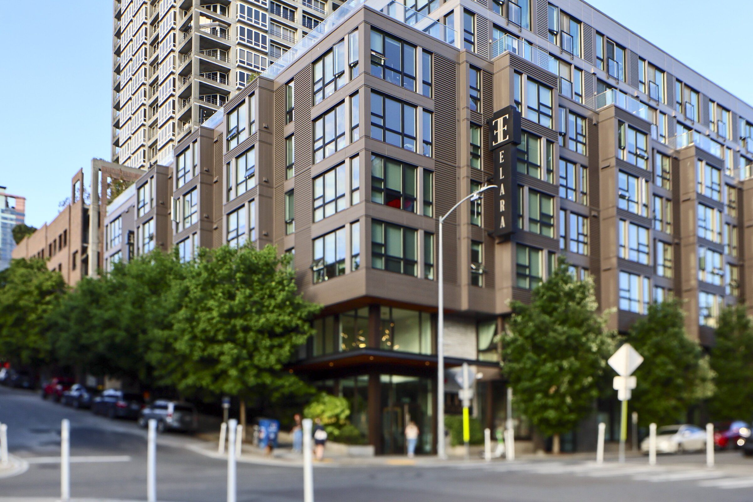 Elara at the Market, pictured May 21, is in Seattle’s Belltown neighborhood. (Kevin Clark / The Seattle Times)