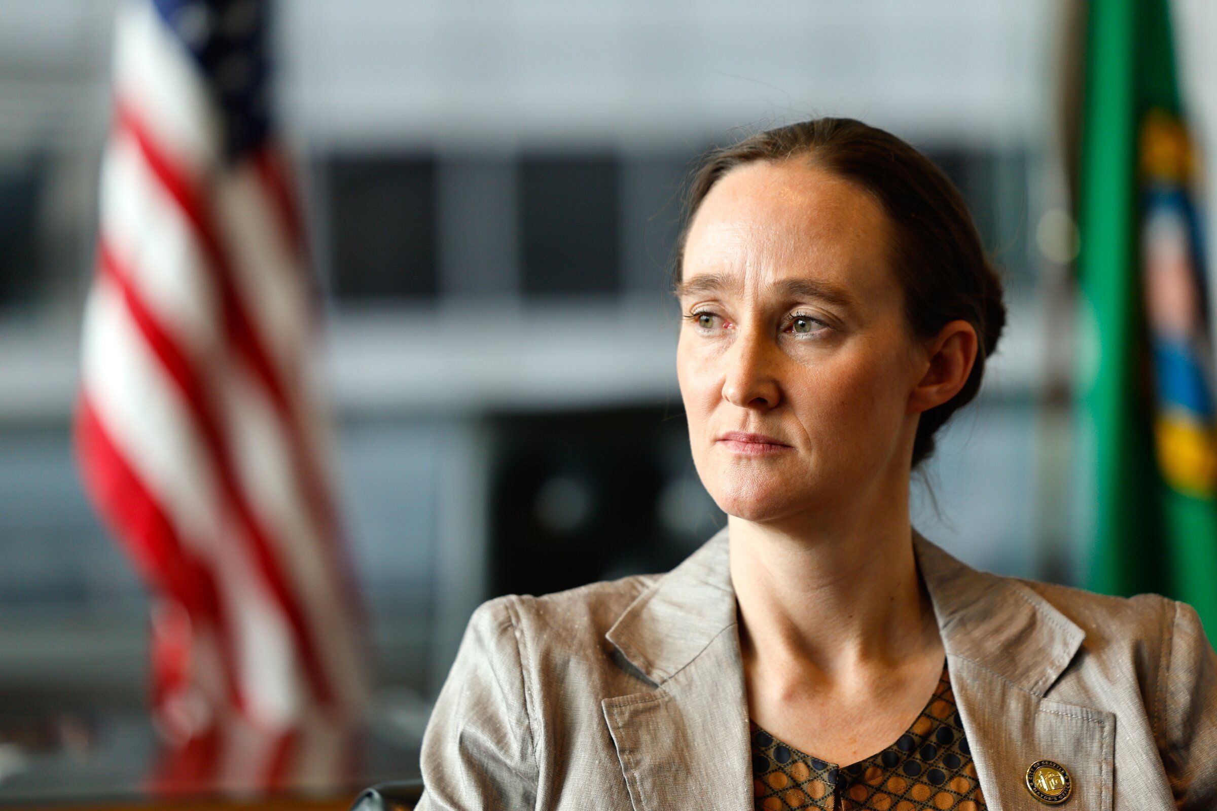 Mayor Katie Wilson fired former Police Chief Sean Barnes after the deadly shooting at Seattle Center. (Karen Ducey / The Seattle Times)
