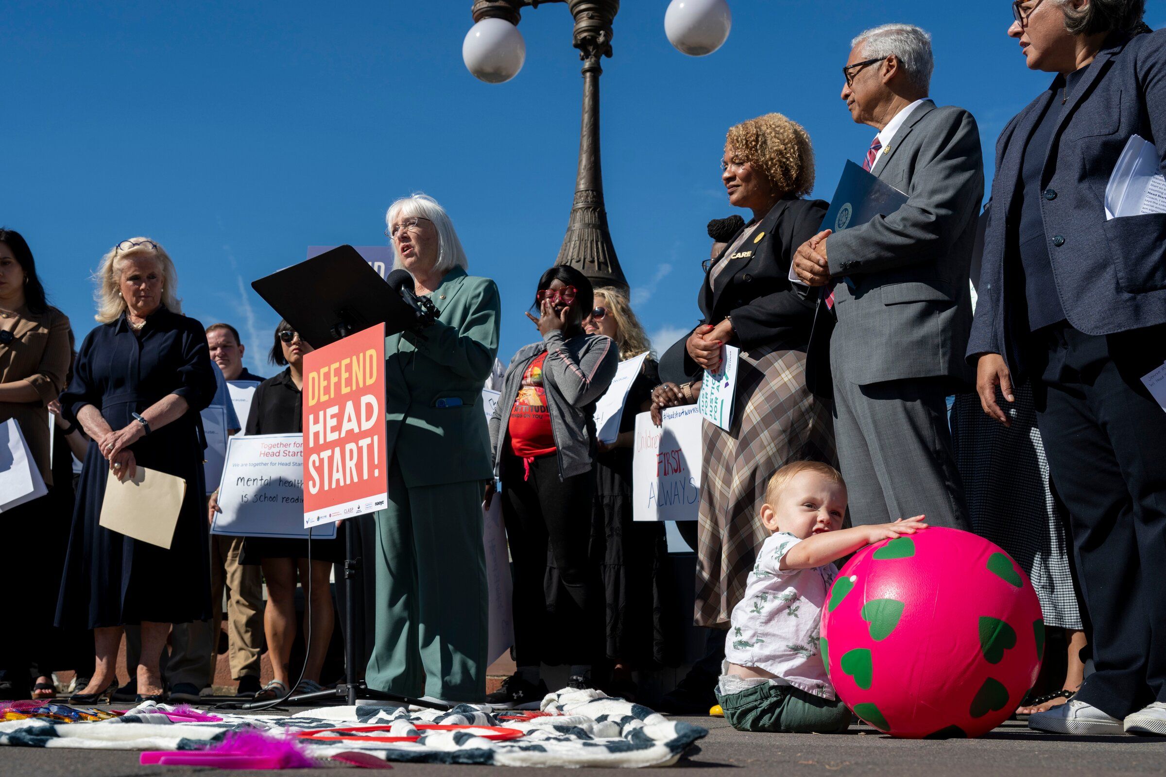 Sen. Patty Murray, D-Wash., speaks during a news conference on Capitol Hill to save Head Start programs, Tuesday, Sept. 15, in Washington, D.C. (Kevin Wolf / The Associated Press)