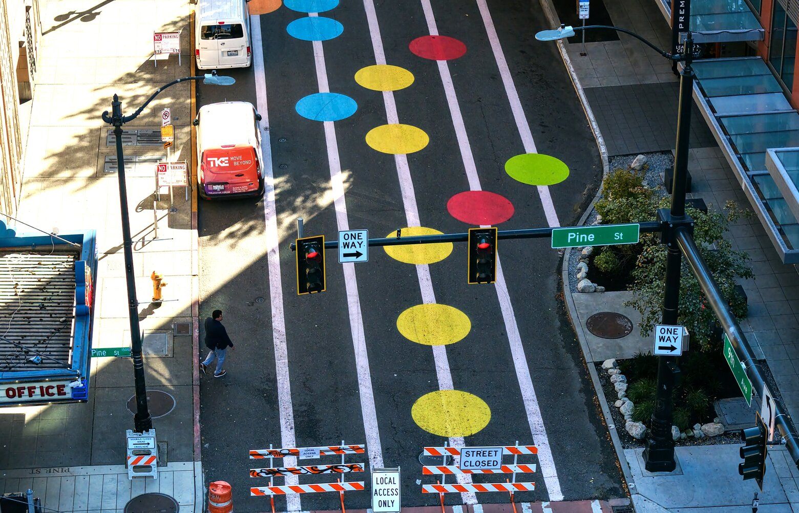 Colorful art won't come off a Seattle street, so dull paint will