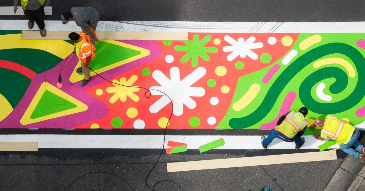Bellevue’s most dangerous intersections get a colorful upgrade