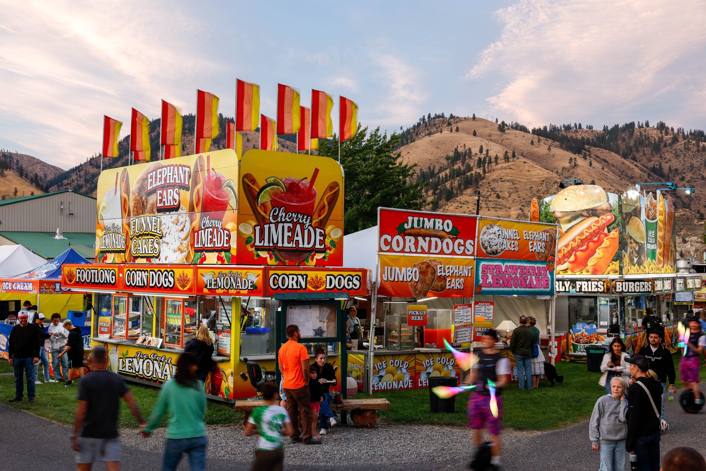 Foothills rise behind the Chelan County Fair, held last month in Cashmere. Although voters in this valley have elected Republican lawmakers for decades, changes in the legislative district map and the region’s demographics could bring a political shift. (Andrew Burke-Stevenson / The Seattle Times)