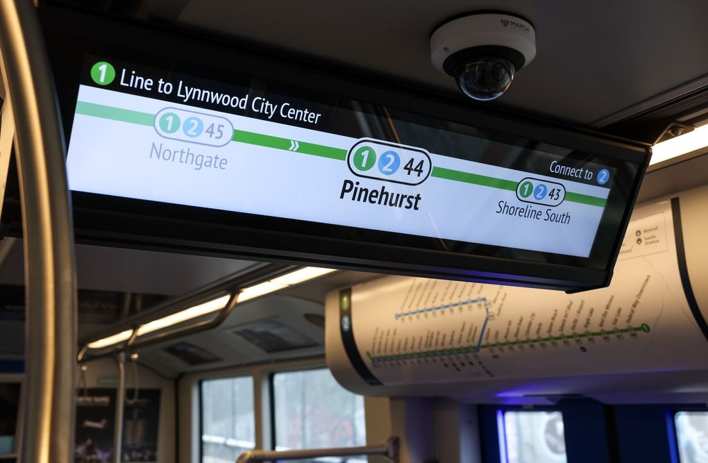 Sound Transit’s 1 Line gained a new stop this week: Pinehurst in North Seattle. (Nick Wagner / The Seattle Times)