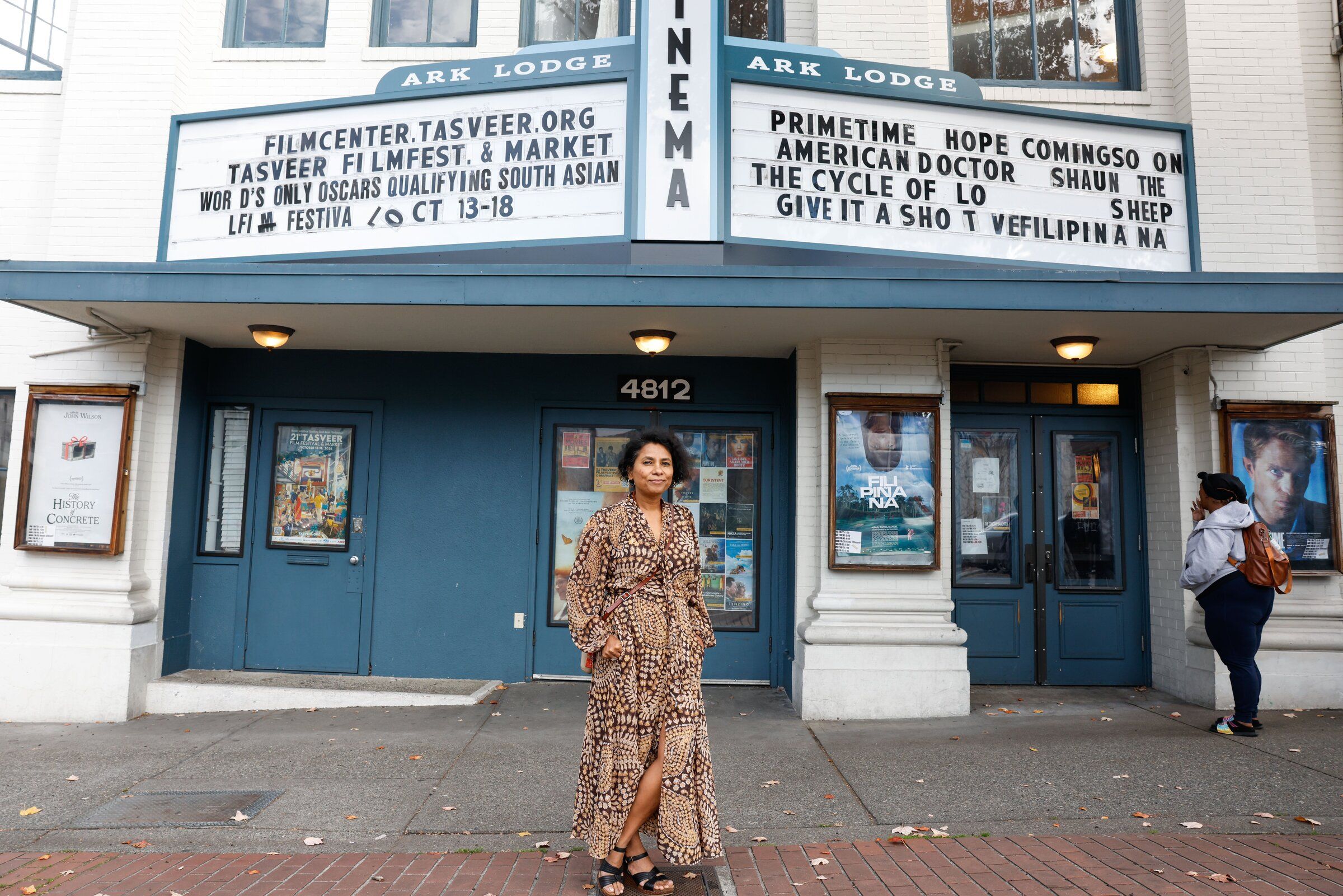 Tasveer Executive Director Rita Meher, who co-founded the nonprofit organization in 2002, stands outside the Tasveer Film Center on Oct. 2. (Andrew Burke-Stevenson / The Seattle Times)
