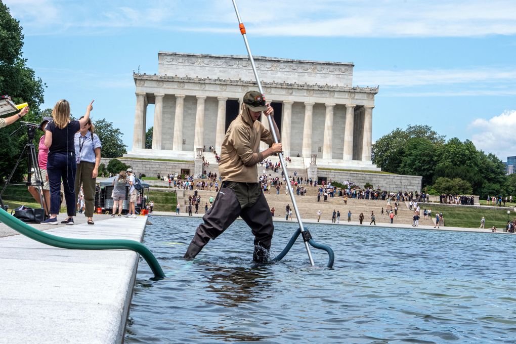 Contractor blames its own repairs, not vandals, for reflecting pool failure