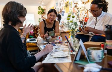 Even anti-capitalists need to work. Enter a different kind of co-working space.