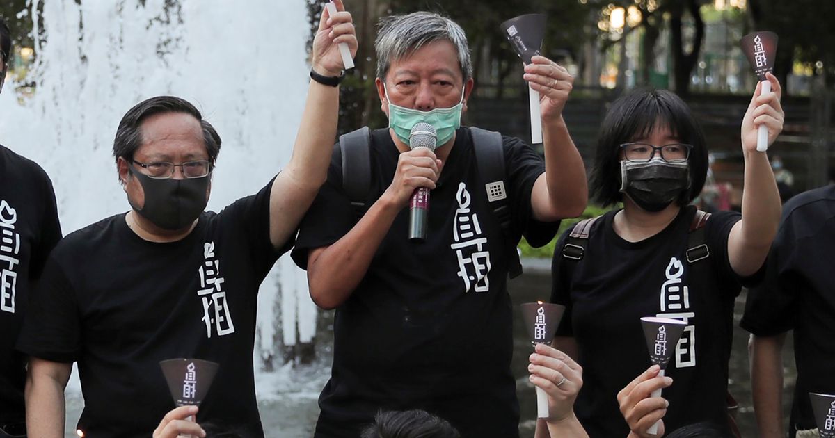 Hong Kong court sentences 3 Tiananmen vigil organizers to prison in national security case