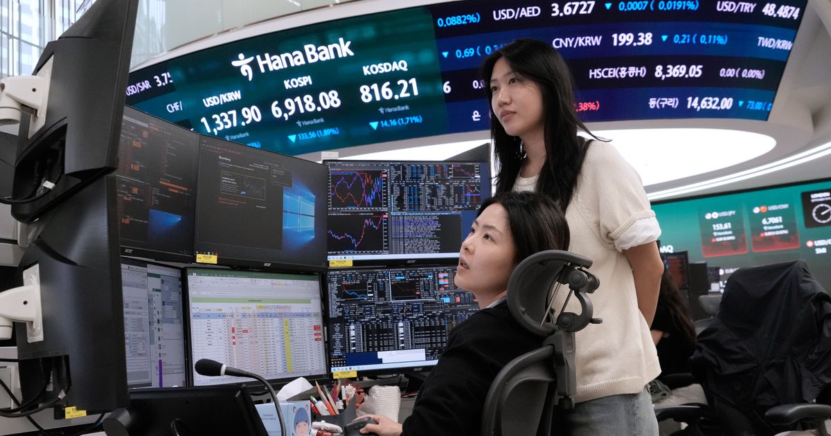 World shares retreat and oil prices trade above $100 a barrel