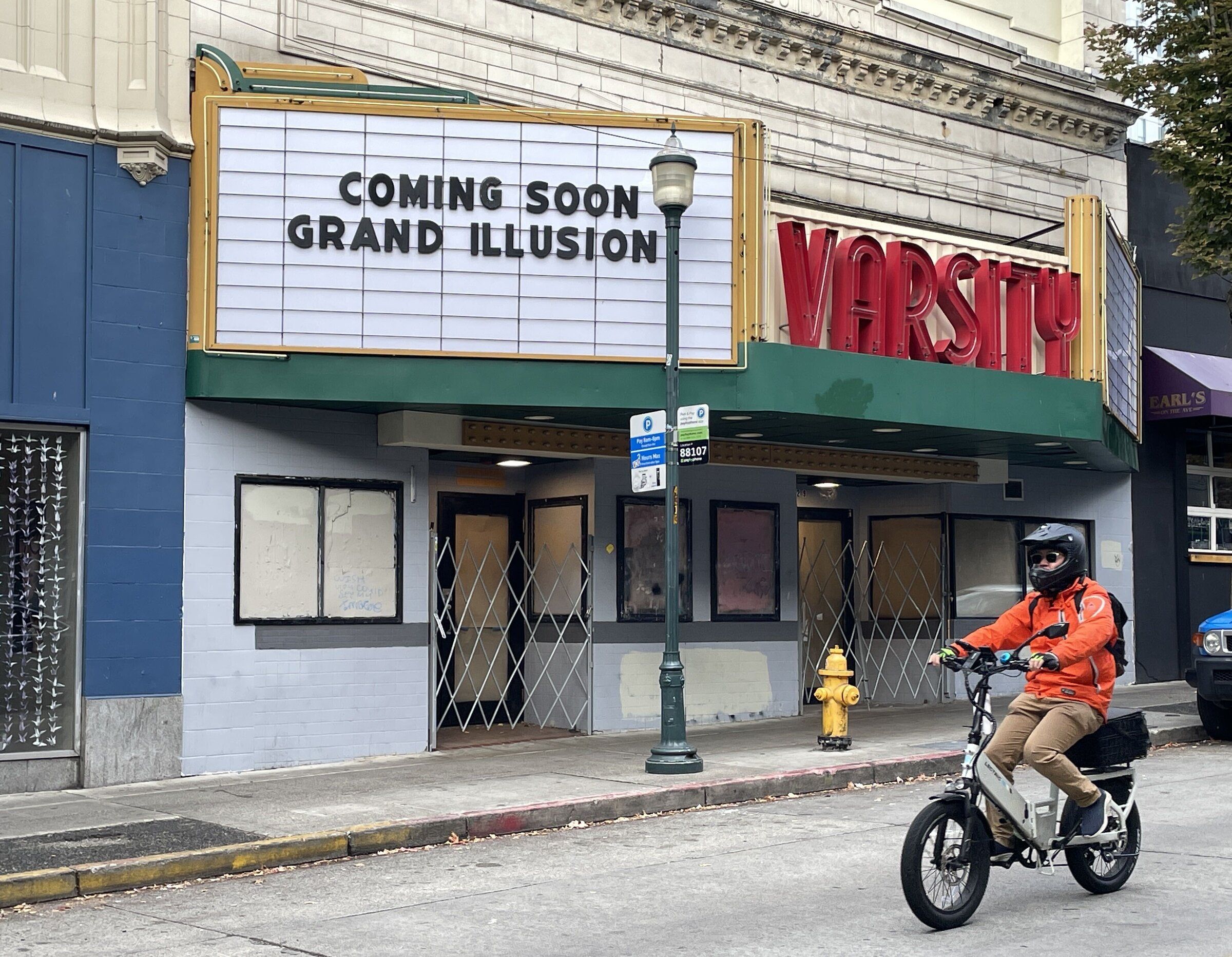 The Grand Illusion, seen Tuesday, is taking over the old Varsity Theatre movie space in Seattle’s University District. (Ken Lambert / The Seattle Times)
