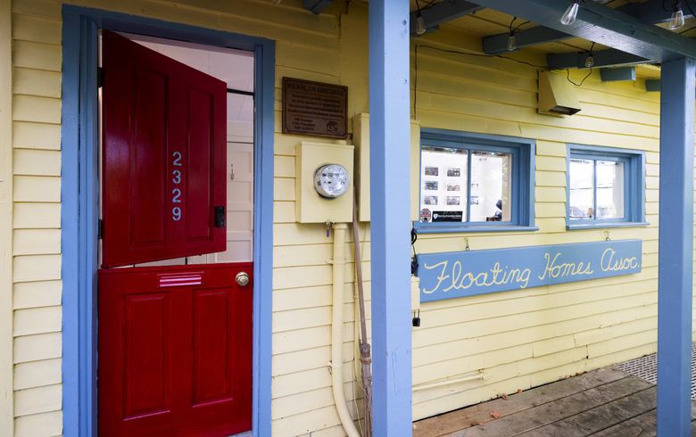 Keasler Cottage, once the home of longtime floating home advocate Bill Keasler, now serves as the Floating Home Association’s headquarters. Set on Lake Union in the Eastlake neighborhood, the organization is the keeper of Seattle’s floating homes history. (Ken Lambert / The Seattle Times)