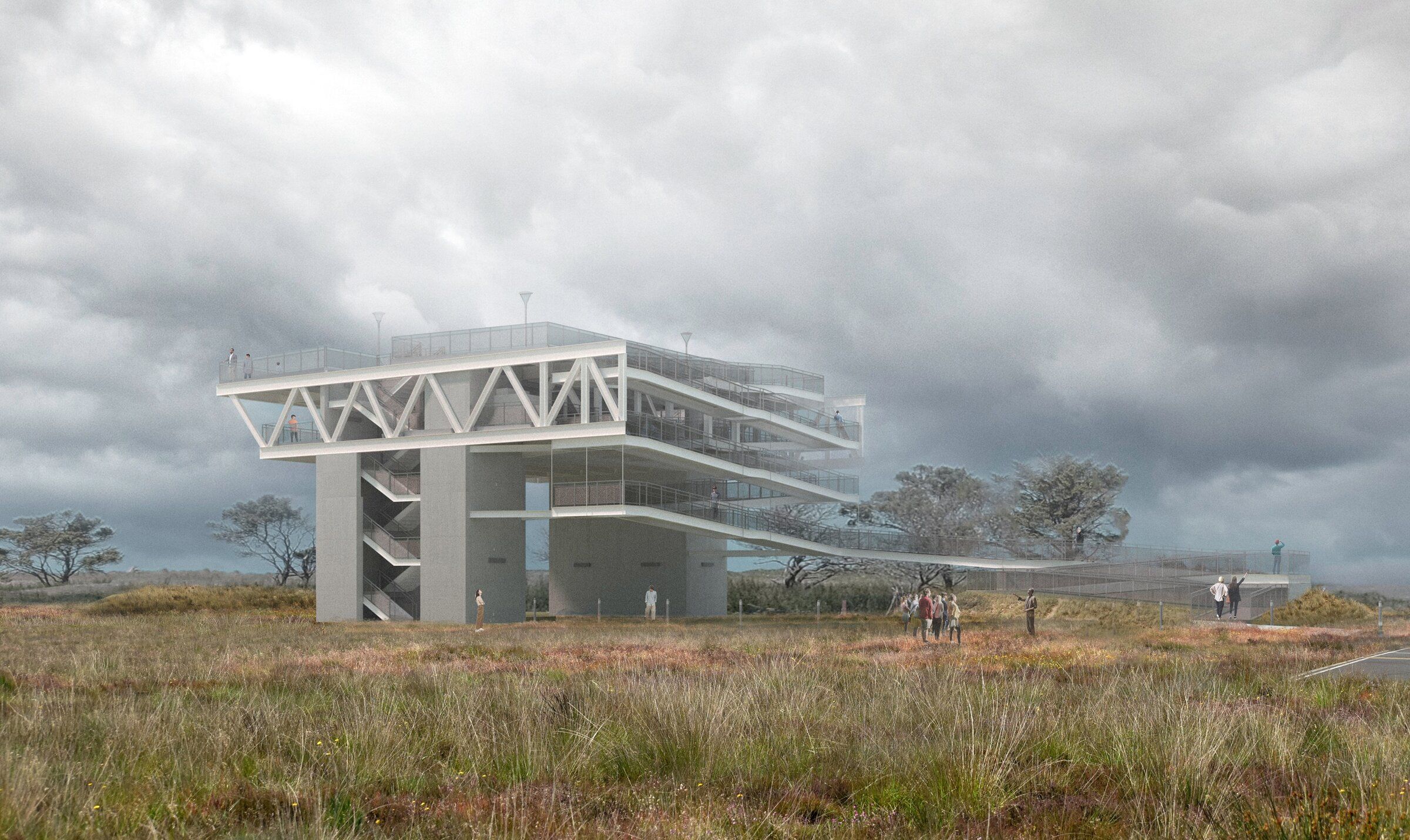An architectural rendering of the tsunami evacuation tower that will be built in Westport, Grays Harbor County. (WA Emergency Management Division)