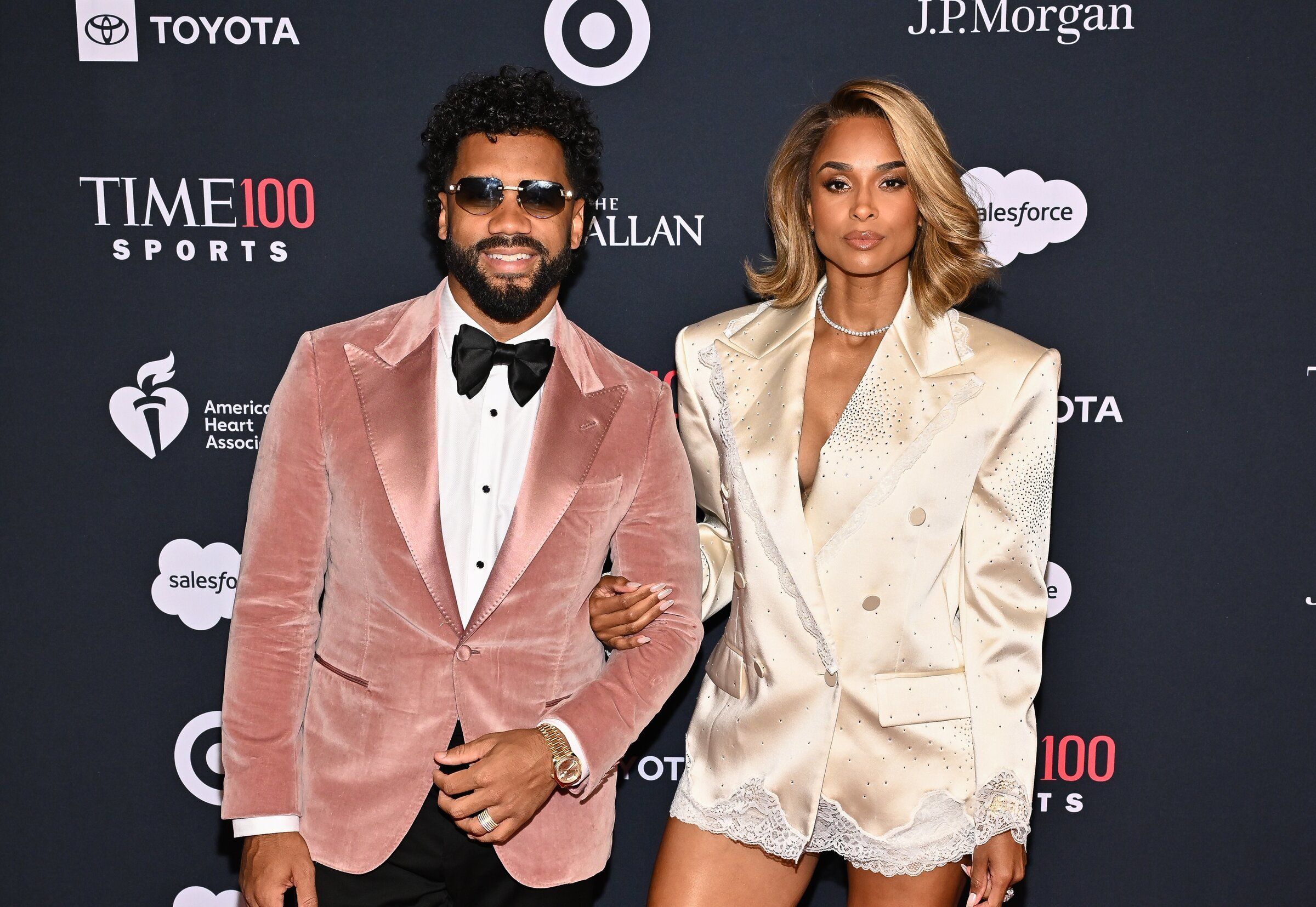 Russell Wilson, left, and Ciara attend the Time100 Sports List at Pier Sixty Chelsea Piers on Thursday, July 16, 2026, in New York. (Evan Agostini / AP Photo/Evan Agostini)