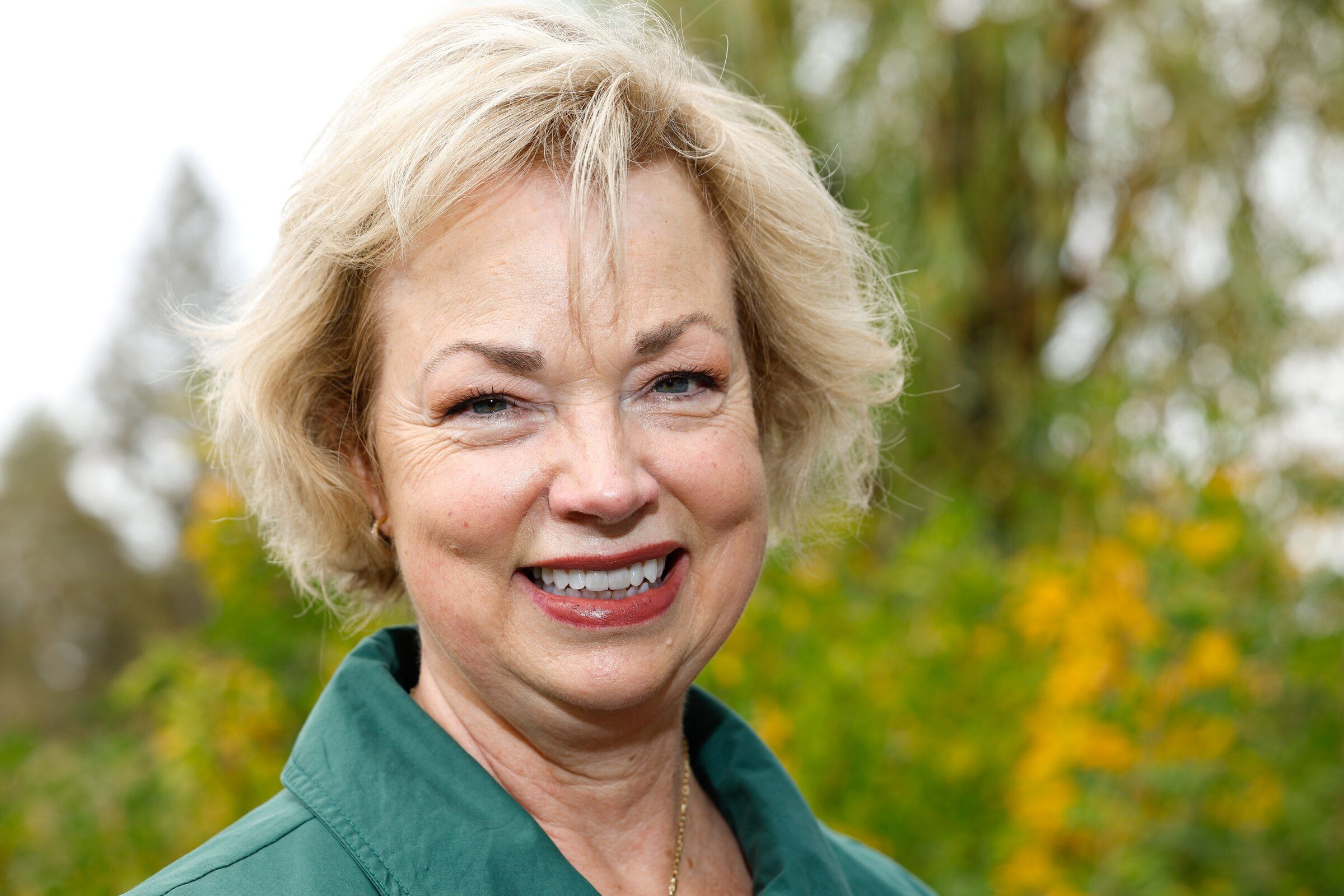 Democratic candidate Carmela Conroy at Riverfront Park in Spokane in September. (Karen Ducey / The Seattle Times)