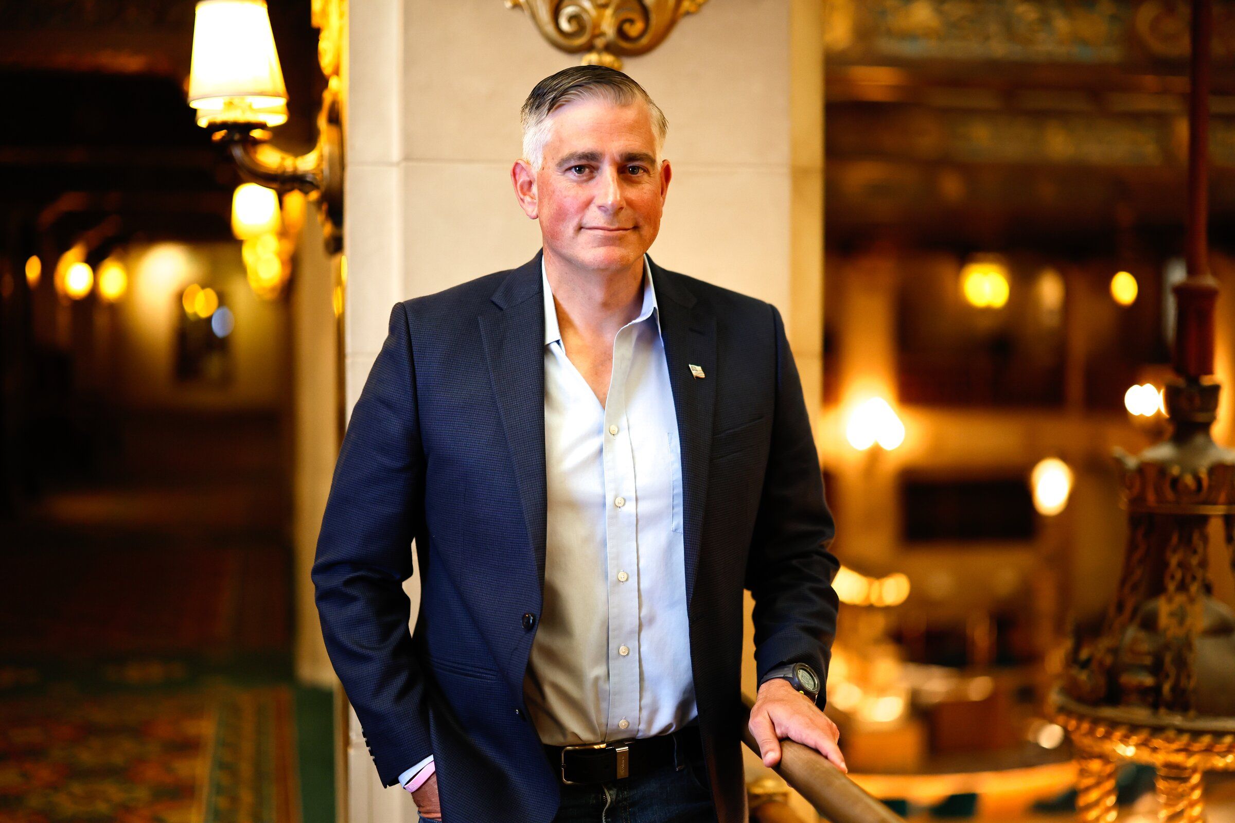 U.S. Rep. Michael Baumgartner, R-Spokane, at the Hotel Davenport in Spokane in September. (Karen Ducey / The Seattle Times)
