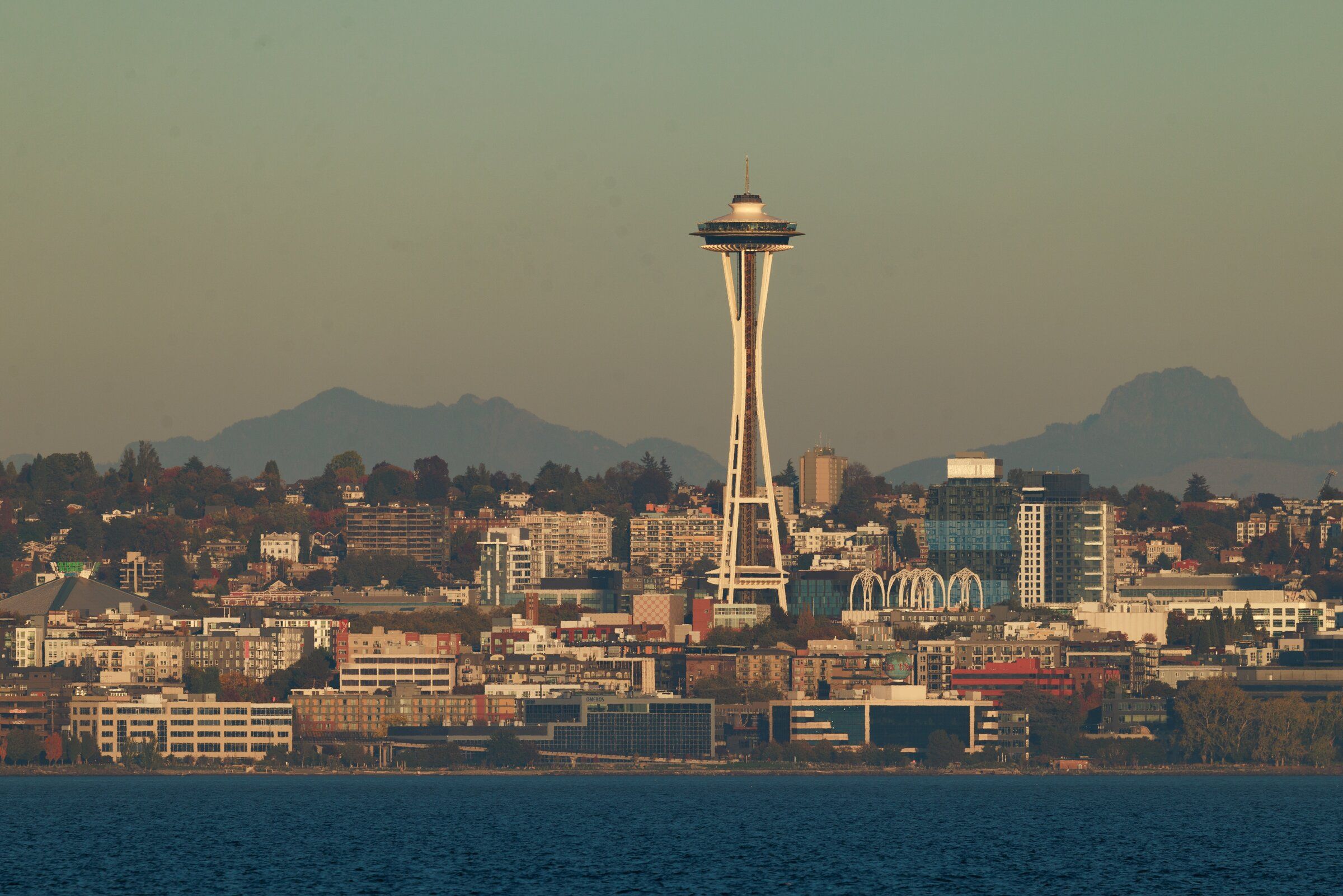 Evening light illuminates the Space Needle in Seattle earlier this month. (Erika Schultz / The Seattle Times)