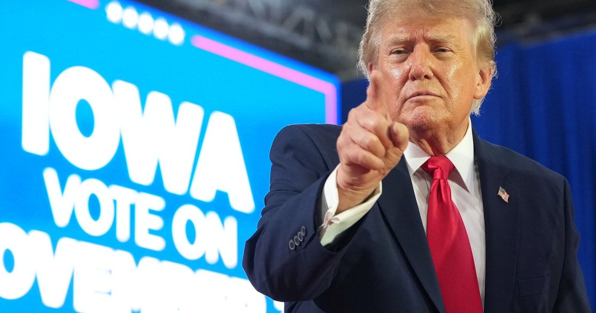 Trump rallies to shore up Iowa Senate race for Ashley Hinson