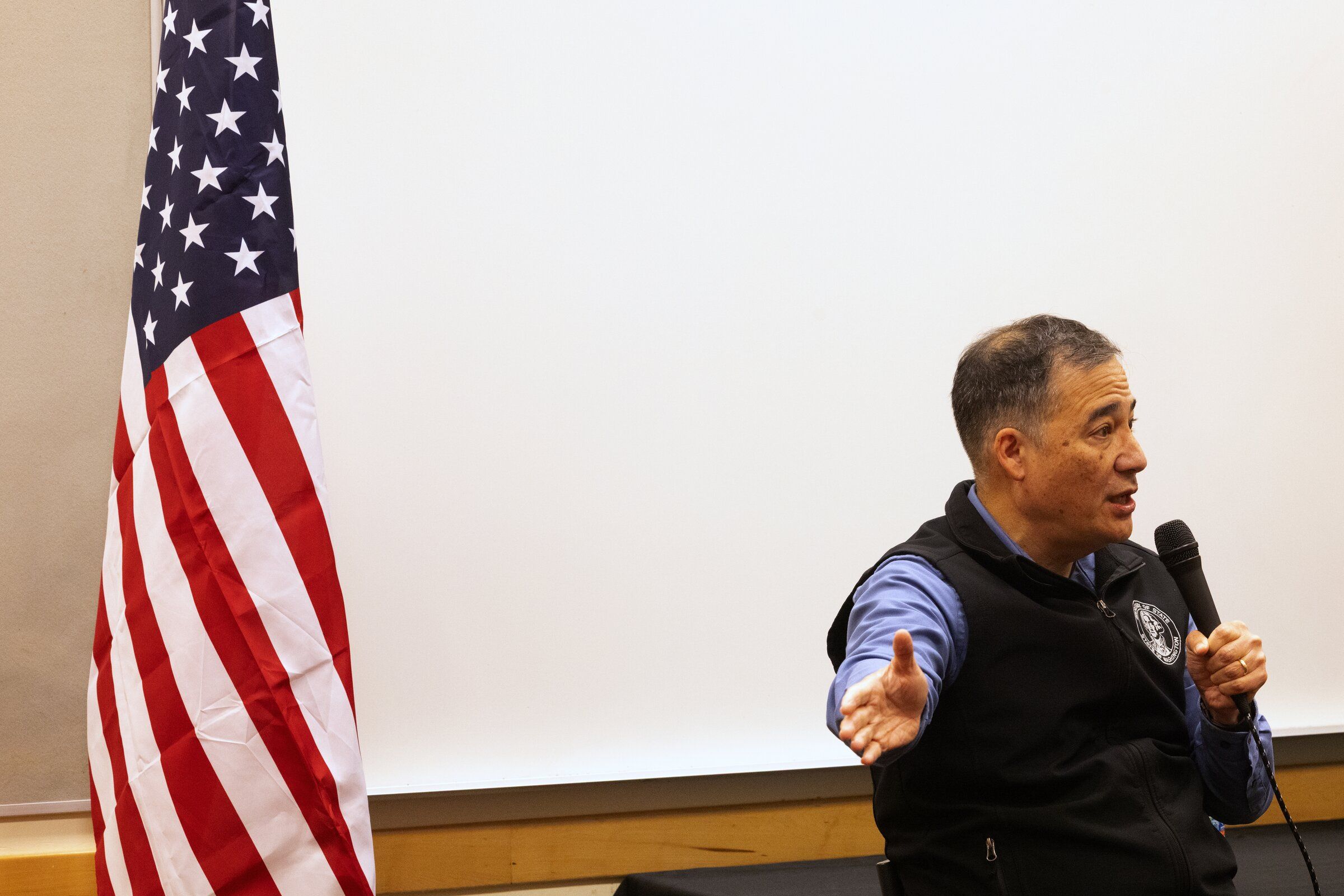Washington Secretary of State Steve Hobbs said a Justice Department list of alleged noncitizens contained “glaring deficiencies.” (Ken Lambert / The Seattle Times)