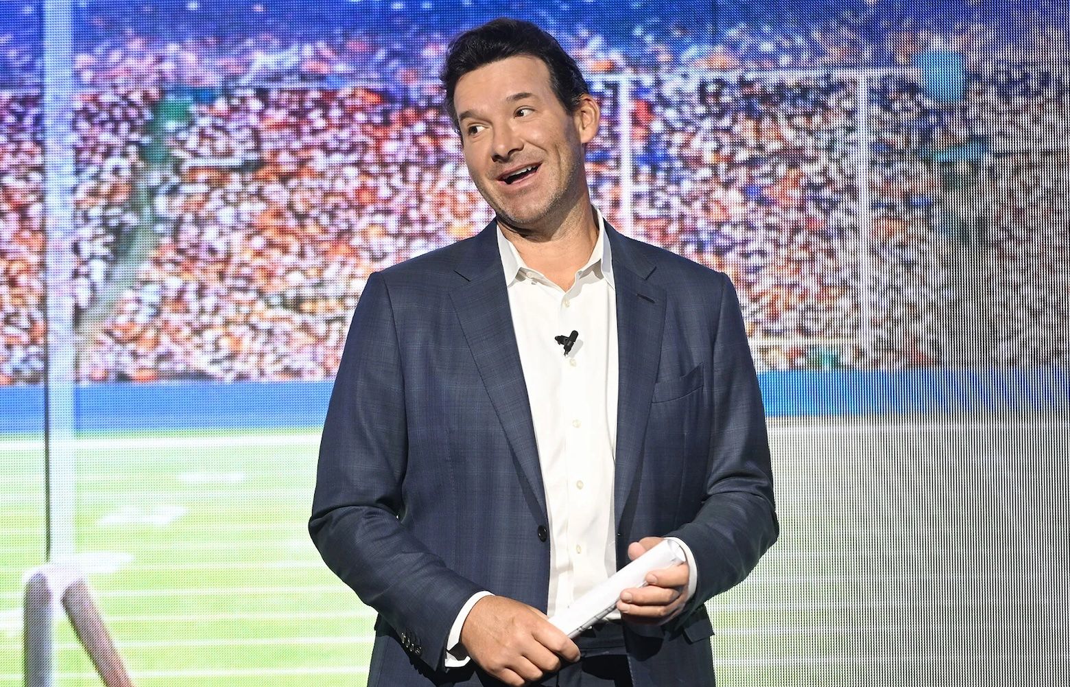 Tony Romo in a file photo used with coverage of his exit from CBS.