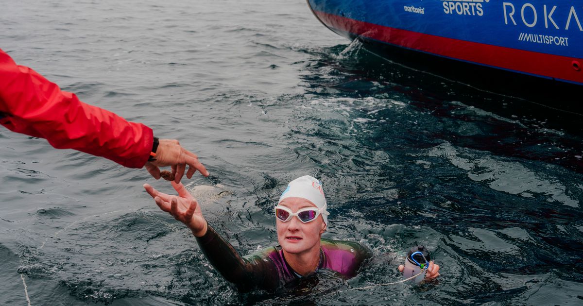 She braved sharks and storms to swim the length of California