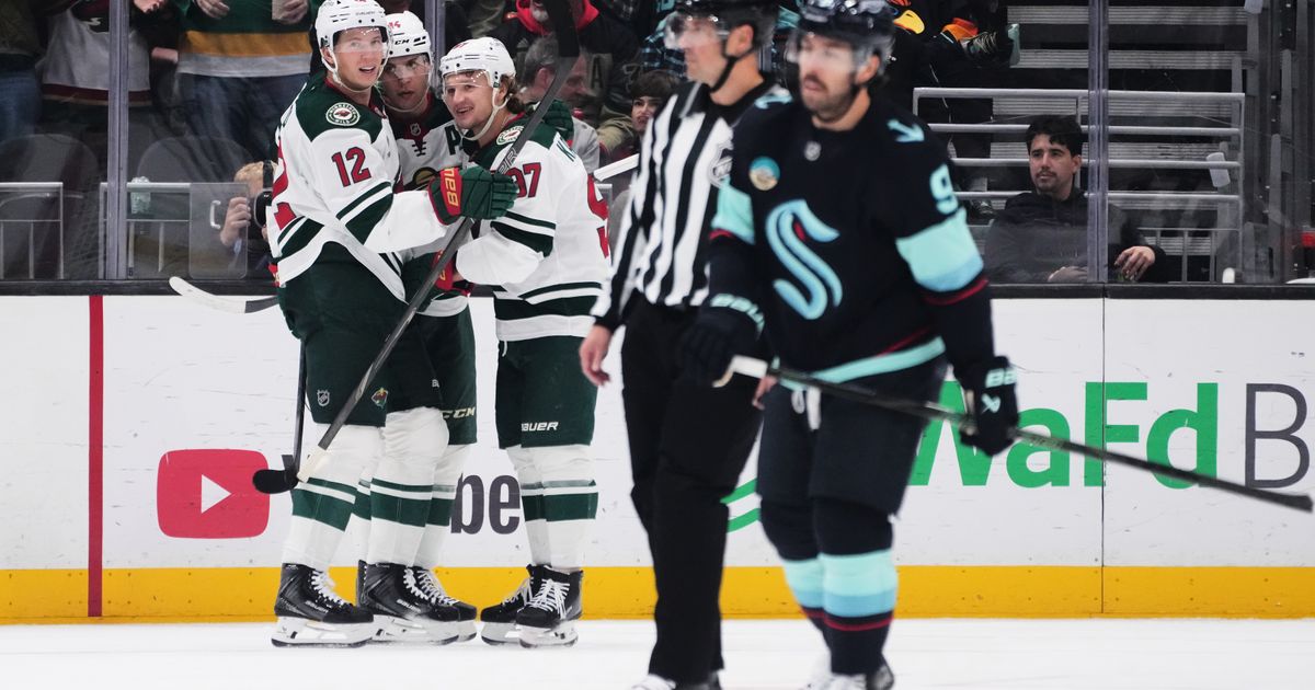Kirill Kaprizov scores just 26 into game as Wild roll past Seattle Kraken