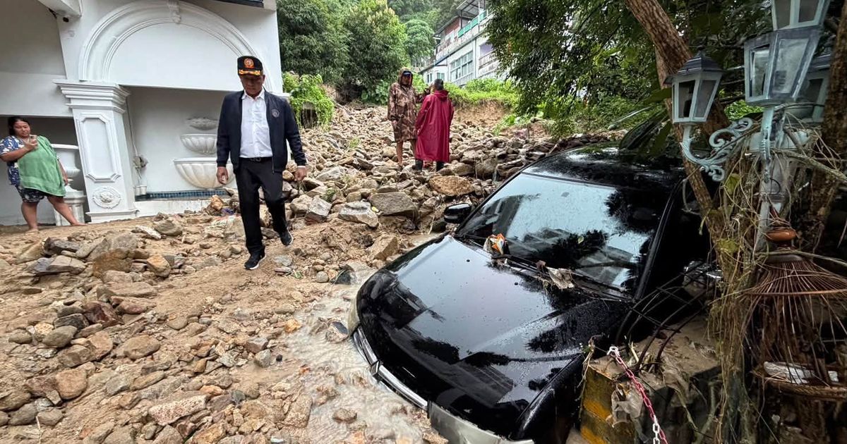 Flash floods inundate several areas of Thailand’s Phuket island after of heavy rain