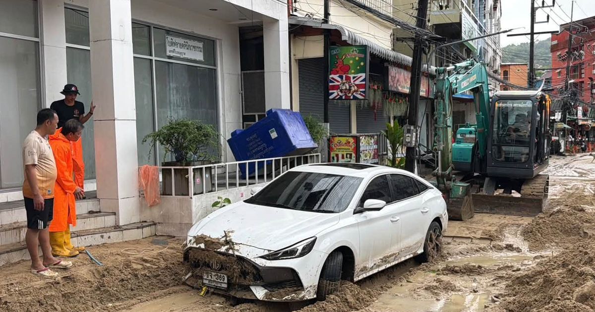 Flash floods inundate several areas of Thailand’s Phuket island after heavy rain